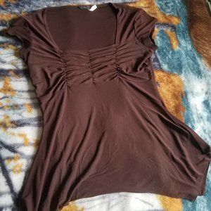 5 for 15! American City Wear Brown Stretch Blouse
